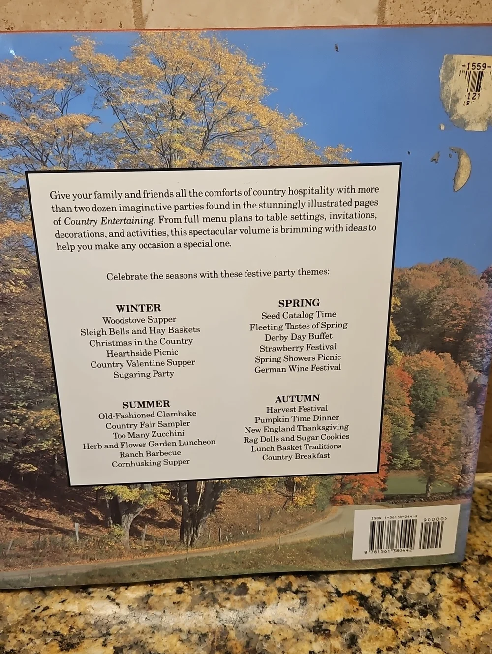 Country Entertaining Cookbook Bonnie Tandy Leblanc 144 Pages